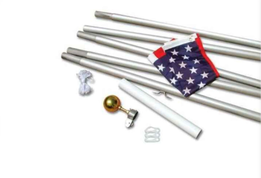 2 Section Flag Pole, Wall Mountain Flag Pole, Flag Pole Bracket, Adjustable Flag Pole